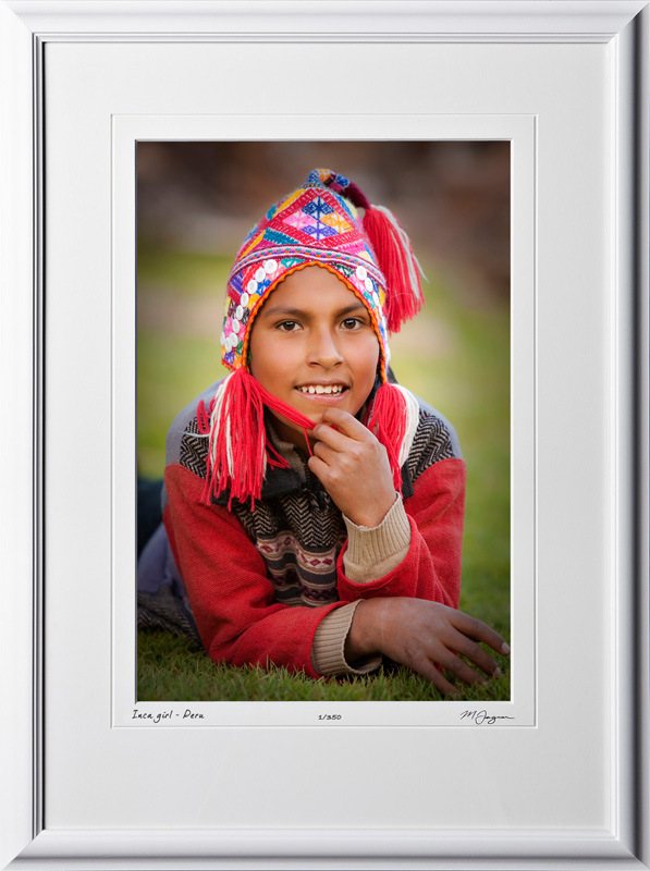 S110515 Inca girl at Alpaca farm - Awanacancha Peru - shown as 12x18