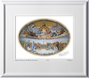 A060421B Raphael's Dispute of the Blessed Sacraments - Room Segnatura - Vatican City Rome Italy - shown as 12x16